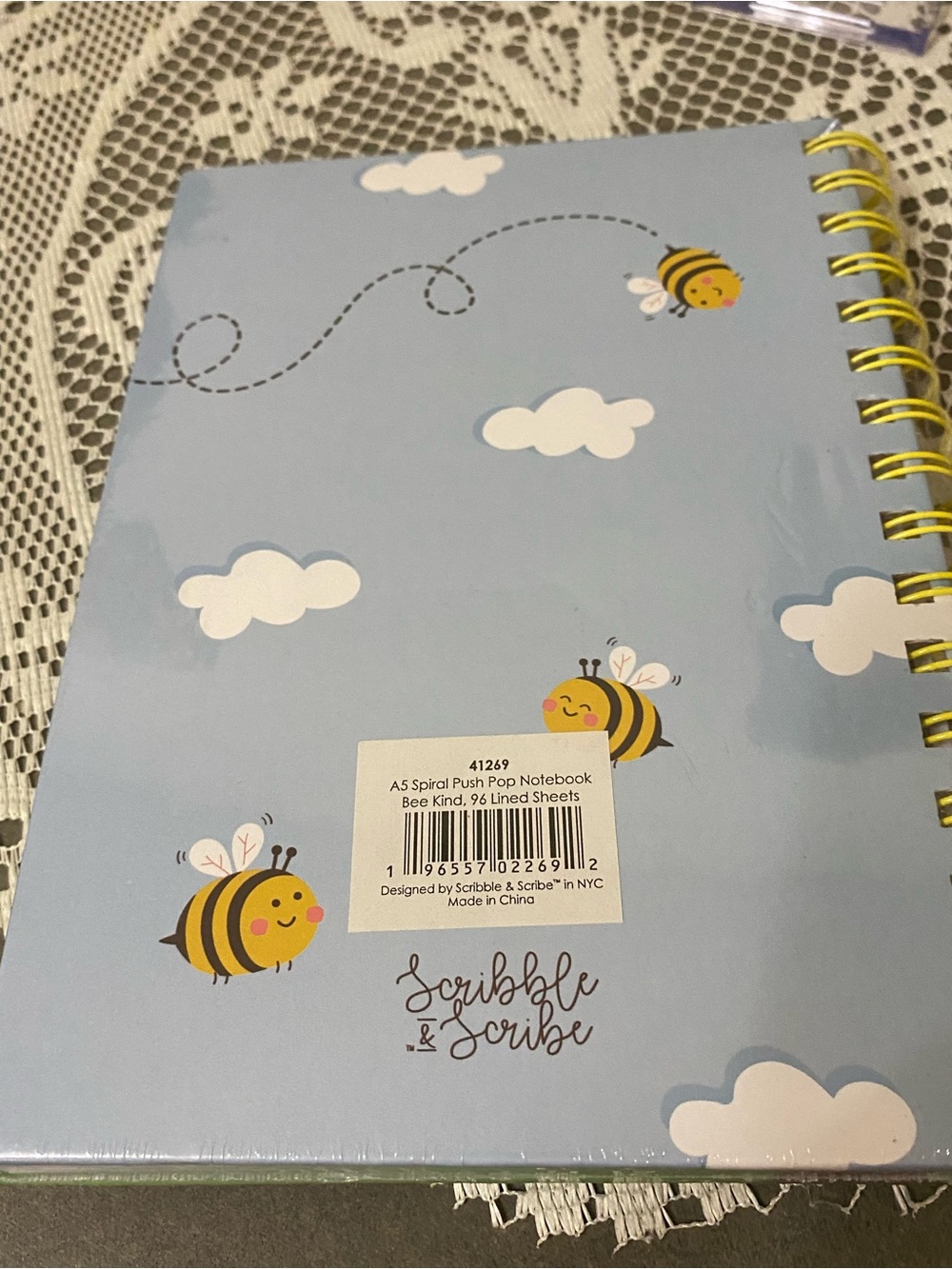 Bee Kind Yellow Pop-It Spiral Notebook/Journal - Picture 2 of 4